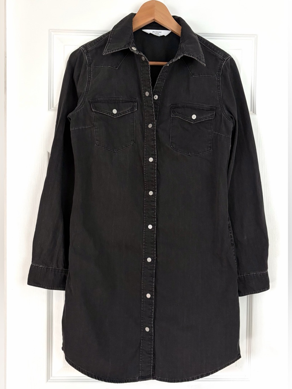 👗2/$25 & Denim Black Denim Shirt Dress Size XS